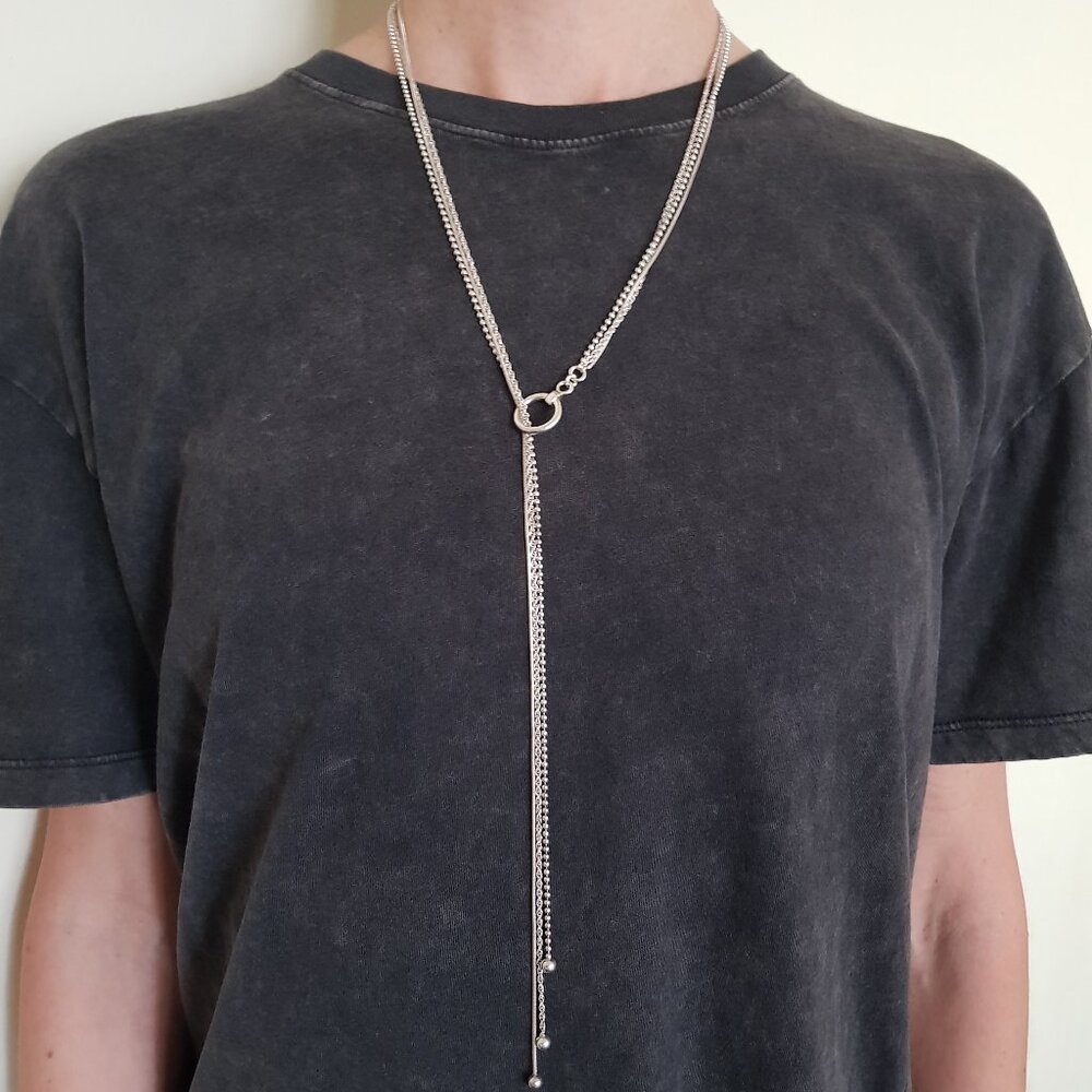 Sterling silver adjustable necklace